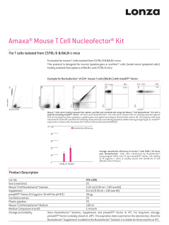 Mouse T Cell Nucleofector Kit Lonza